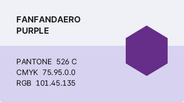 FANFANDAERO PURPLE PANTONE 526C, CMYK 75.95.0.0, RGB 101.45.135
